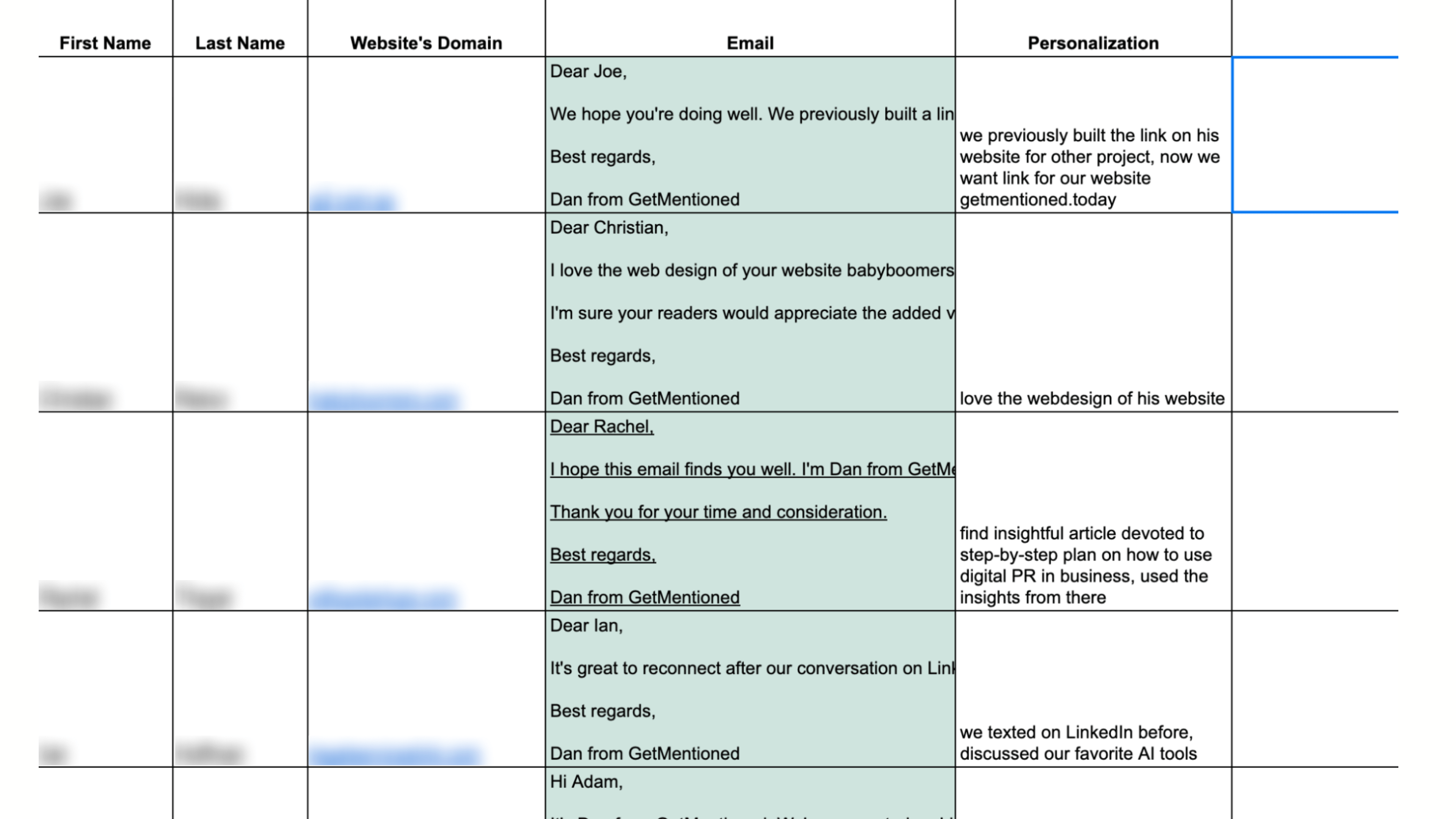 Outreach Emails - getmentioned